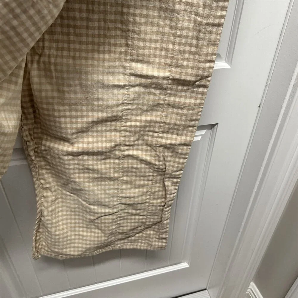 Waverly Valance Tan Sage Plaid Gingham Scalloped